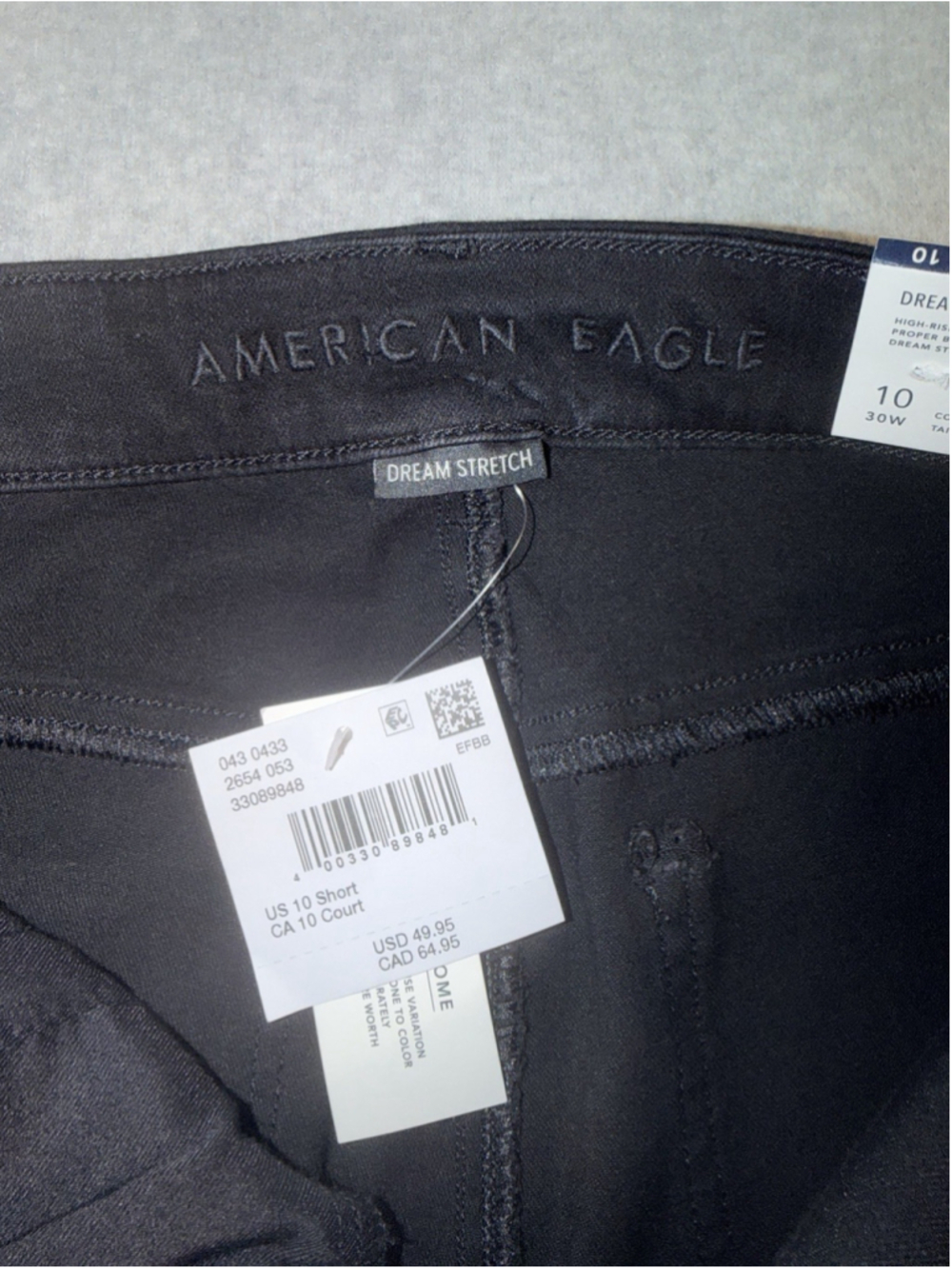American Eagle Dream Stretch High-Rise Jegging Proper Black 10 Short NWT - Picture 5 of 10